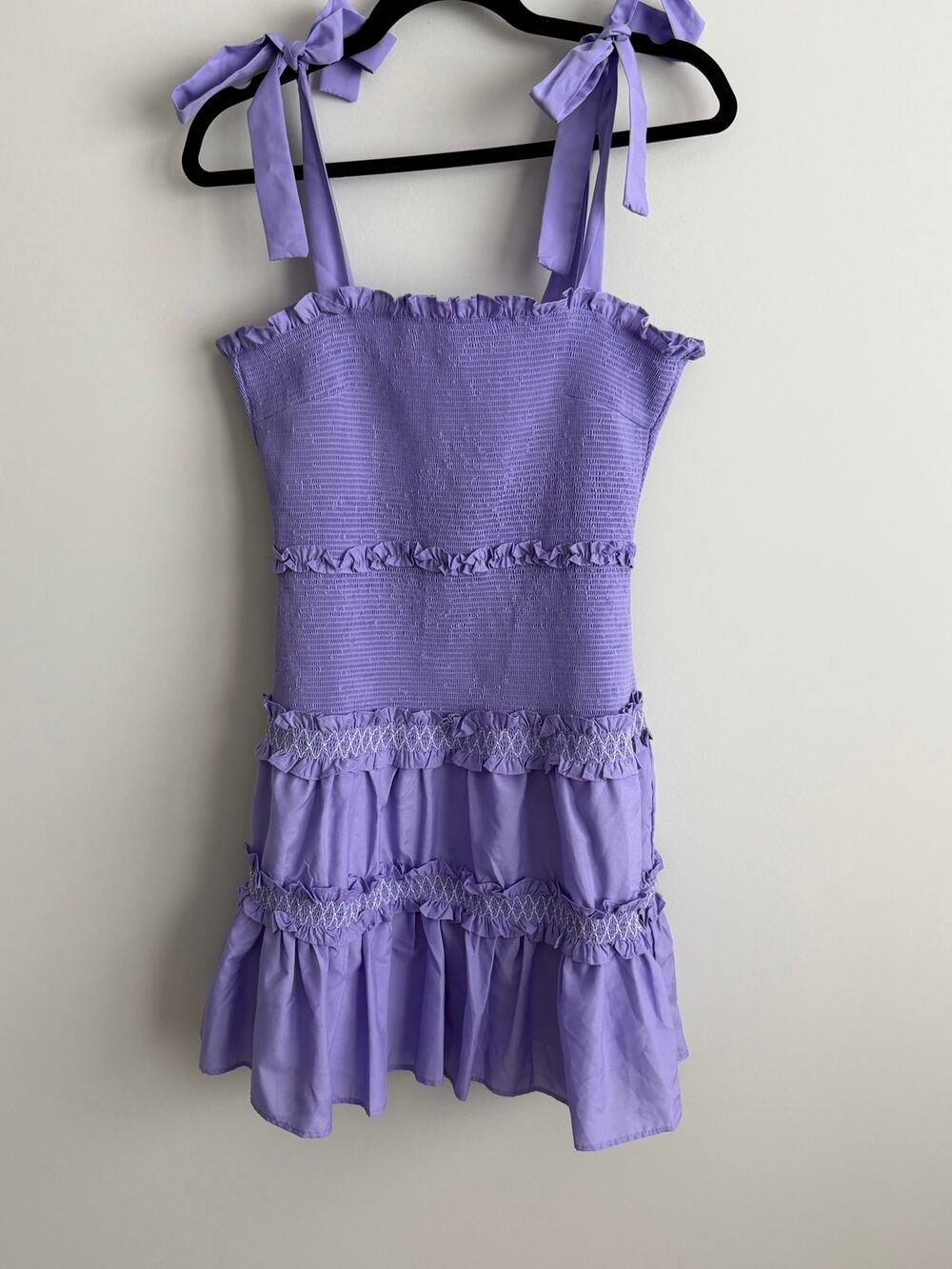 The Impeccable Pig Purple Smocked Dress Size Large